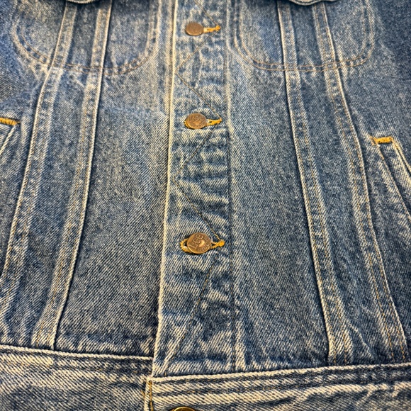 Vintage Lee Denim Jacket Mens Medium Blue Riders Trucker Workwear MiUSA USA 101J - Picture 7 of 15